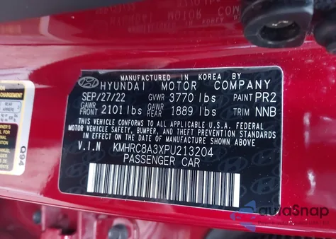 2023 Hyundai Venue Sel from USA, damaged, VIN KMHRC8A3XPU213204